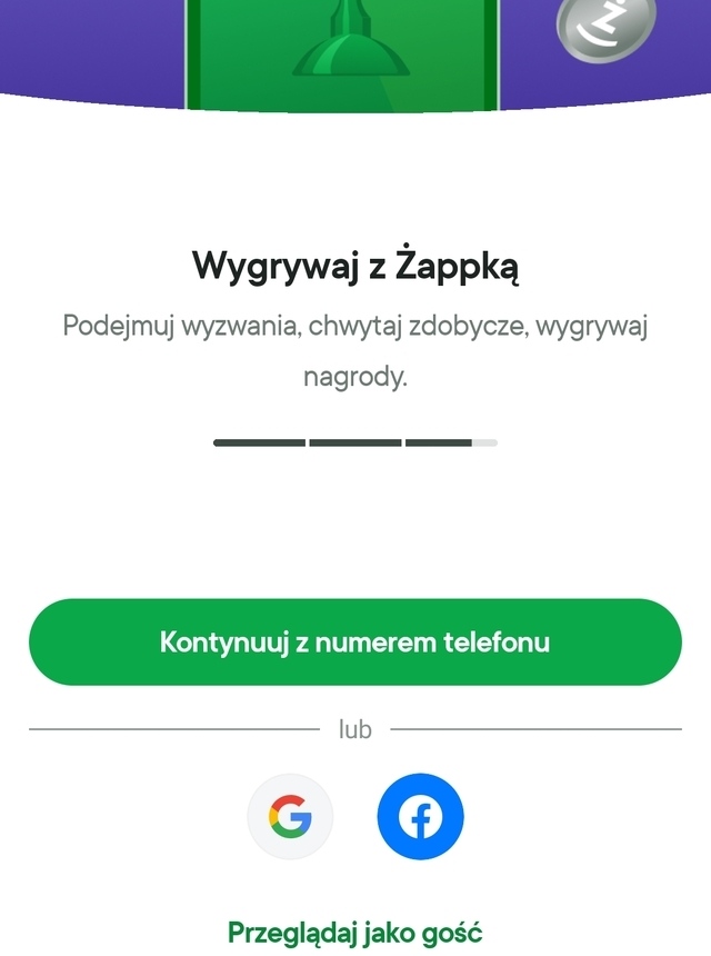 Выбор регистрации в Zappka